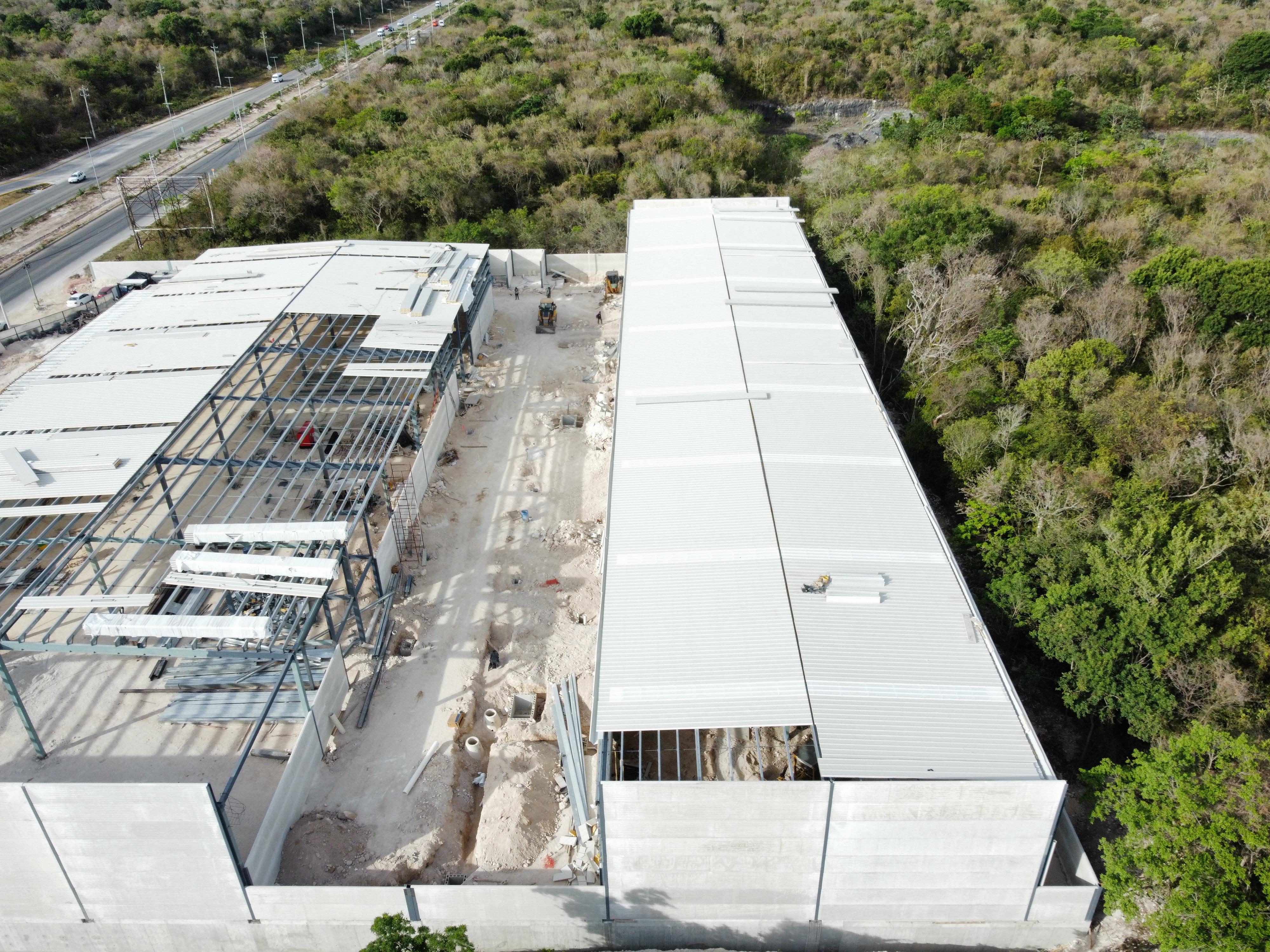 Avance de techumbre y estructura de Konecta Park